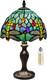 Miaoke Stained Glass Table Lamp, Stained Glass Crystal Bead Style Table Light, Ha