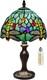 Miaoke Stained Glass Table Lamp, Stained Glass Crystal Bead Style Table Light, Ha