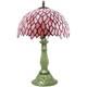 Mqyxh Tiffany Table Lamp Stained Glass Desk Lamp Ceramic Base (pink Leaf)