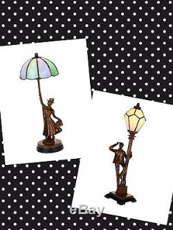 Mary Poppins Returns Dale Tiffany Lamp Stained Glass Set Of 2 Lamplighter Gift