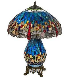 Meyda Lighting 25 High Tiffany Hanginghead Dragonfly Table Lamp