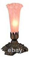 Meyda Tiffany 11241 Stained Glass / Tiffany Accent Table Lamp Pink