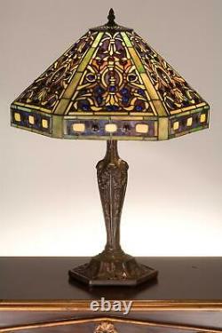 Meyda Tiffany 48832 Vintage Stained Glass / Tiffany Table Lamp MultiColor