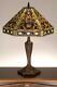 Meyda Tiffany 48832 Vintage Stained Glass / Tiffany Table Lamp Multicolor