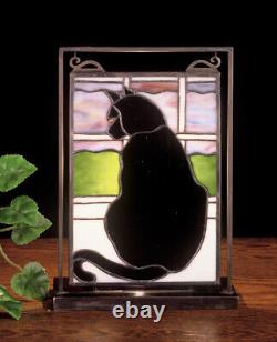 Meyda Tiffany 56834 Black Cat Stained Glass / Tiffany Specialty Tiffany Glass