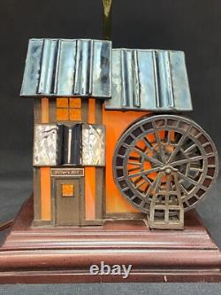 Millers Mill Vitreville Collection Lamp Stained Glass Music Box Bill Job 1995