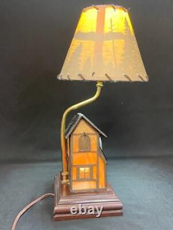 Millers Mill Vitreville Collection Lamp Stained Glass Music Box Bill Job 1995