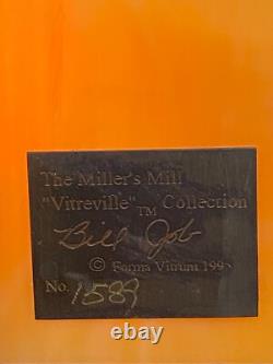 Millers Mill Vitreville Collection Lamp Stained Glass Music Box Bill Job 1995