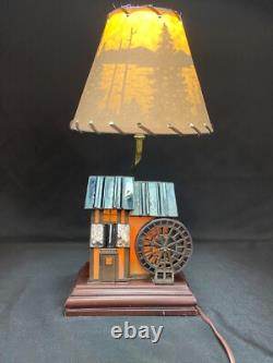 Millers Mill Vitreville Collection Lamp Stained Glass Music Box Bill Job 1995