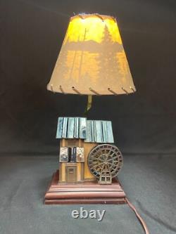 Millers Mill Vitreville Collection Lamp Stained Glass Music Box Bill Job 1995
