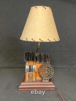 Millers Mill Vitreville Collection Lamp Stained Glass Music Box Bill Job 1995