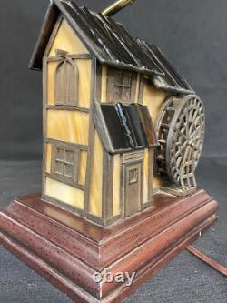 Millers Mill Vitreville Collection Lamp Stained Glass Music Box Bill Job 1995