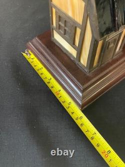 Millers Mill Vitreville Collection Lamp Stained Glass Music Box Bill Job 1995