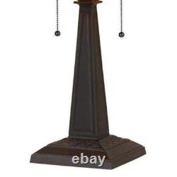 Mission Design Multi Color Stained Glass Tiffany Style Table Lamp