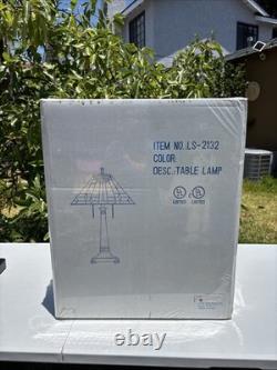 Mission Style Table Lamp LS-2132 Stained Glass Tiffany Style New In Box Sealed