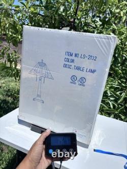 Mission Style Table Lamp LS-2132 Stained Glass Tiffany Style New In Box Sealed