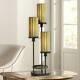 Mission Style Tree Table Lamp 30 Tall Bronze 3-light Glass Shade Living Room