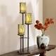 Mission Style Tree Table Lamp 37 1/2 Tall Bronze 3-light Art Glass Living Room