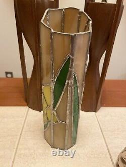 Modeline Table Lamp Set With Stained Glass