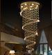 Modern Luxury Crystal Chandelier Rain Drop Spiral Ceiling Light Led Pendant Lamp