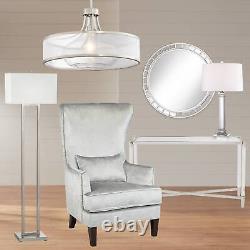 Modern Table Lamp Crystal Column Geneva White for Living Room Bedroom Bedside