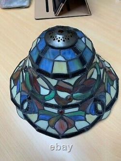 NEW! Handcrafted Stained Glass Tiffany Style Table Lamp 18H x 12W (1201)