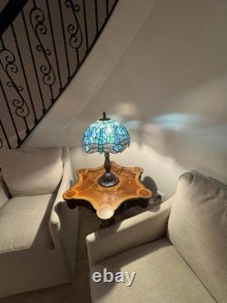 NEW Lamp Green Blue Stained Glass Dragonfly Tiffany Style Bedside Table Lamp