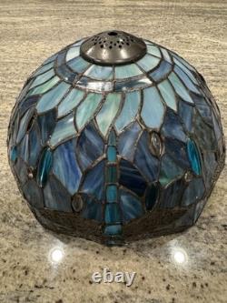 NEW Lamp Green Blue Stained Glass Dragonfly Tiffany Style Bedside Table Lamp