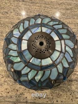 NEW Lamp Green Blue Stained Glass Dragonfly Tiffany Style Bedside Table Lamp