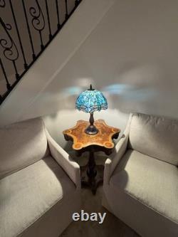 NEW Lamp Green Blue Stained Glass Dragonfly Tiffany Style Bedside Table Lamp