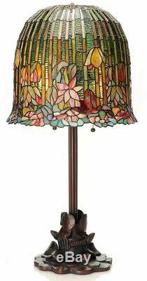 NEW River of Goods 29 Tiffany Multi-Colored Table Lamp Pond Lily Hand Cut Glass
