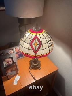 NFL Redskins Stained Glass Lamp Bronze The Memory Company 2003 Man Cave Light