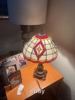 NFL Redskins Stained Glass Lamp Bronze The Memory Company 2003 Man Cave Light
