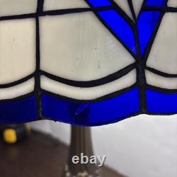 NY Yankees Tiffany Style Stained Glass Table Lamp 20 Tall Vintage 2003 NY Read