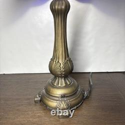 NY Yankees Tiffany Style Stained Glass Table Lamp 20 Tall Vintage 2003 NY Read
