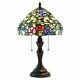 New! Handcrafted Stained Glass Tiffany Style Table Lamp 19 1/2hx12w (1239)