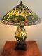 New Stained Glass Dragonfly Table Lamp With Lit Base Tiffany Glass Style 2013lb