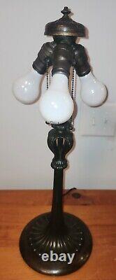 Nice Leaded Slag Stained Glass Floral Lamp by Wilkinson Handel Tiffany Era