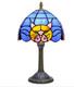 Orange Cat Tiffany Lamp Blue Stained Glass Table Lamp Cute Bedside Nightstand De