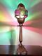 Original Copper Turkish Mediterranean Art Table Lamp Multicolor Tone Geometric