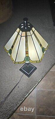 Pair Of Tiffany Style Stained Glass Table Lamps