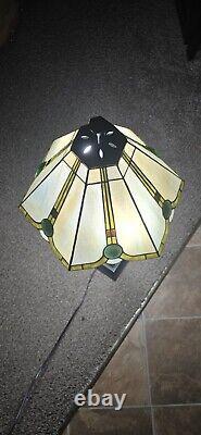 Pair Of Tiffany Style Stained Glass Table Lamps