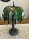 Palm Tree Tiffany Style Stained Glass Lamp Tropical Beach Coastal 18 Tall