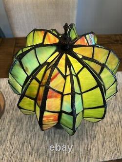 Palm Tree Tiffany Style stained glass Lamp Tropical Beach Coastal 18 Tall