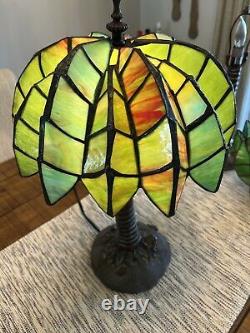 Palm Tree Tiffany Style stained glass Lamp Tropical Beach Coastal 18 Tall