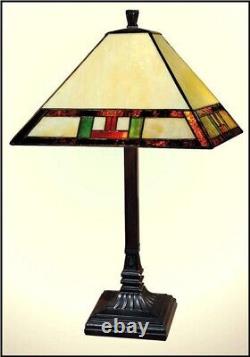 Paul Sahlin Tiffanys' Craftsman Mission Simple Border Table Lamp Style 1290