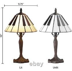 Piano Keys Stained Glass Piano Keys Shade Candlestick Table Lamp