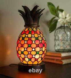 Pineapple Stained Glass Accent Lamp 12 x 6