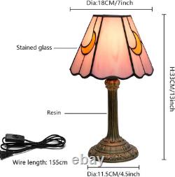 Pink Moon Tiffany Lamp Cute Stained Glass Nightstand Decor for Home Pink Moon Tiffany Lamp Cute Stained Glass Nightstand Decor for Home