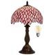 Pink Wisteria Stained Glass Table Lamp Victorian Bedside Reading Light Living